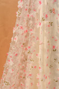 3D Appliqué Floral Tulle: 3D Flowers on Sheer Net (44" Width)