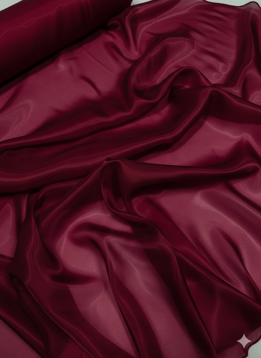 Liquid Organza: High-Gloss Reflective, Sheer Fabric
