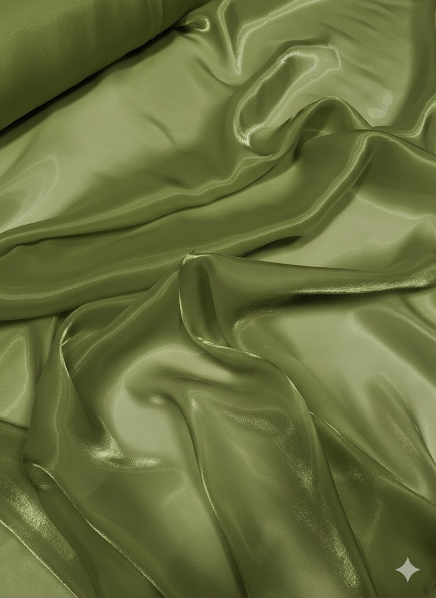 Liquid Organza: High-Gloss Reflective, Sheer Fabric