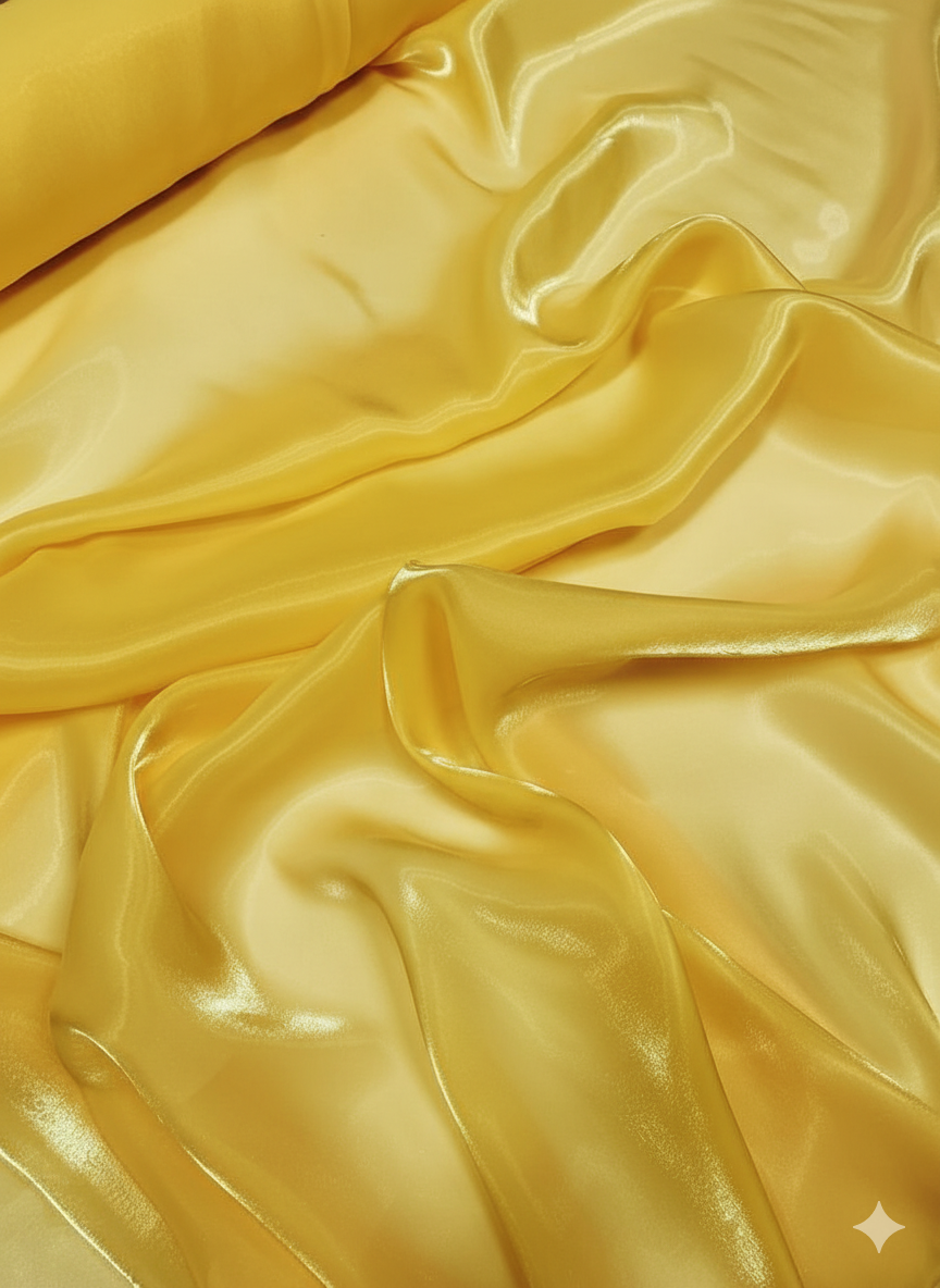 Liquid Organza: High-Gloss Reflective, Sheer Fabric