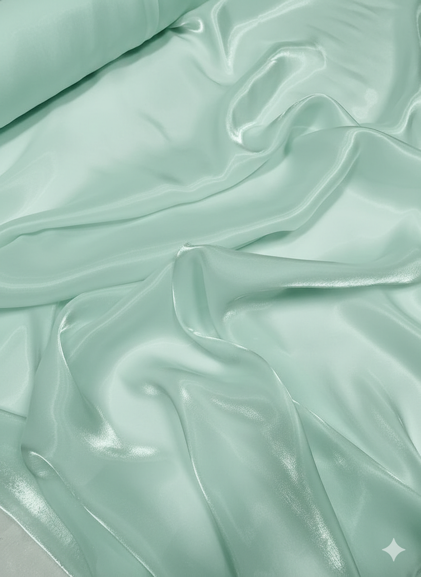 Liquid Organza: High-Gloss Reflective, Sheer Fabric