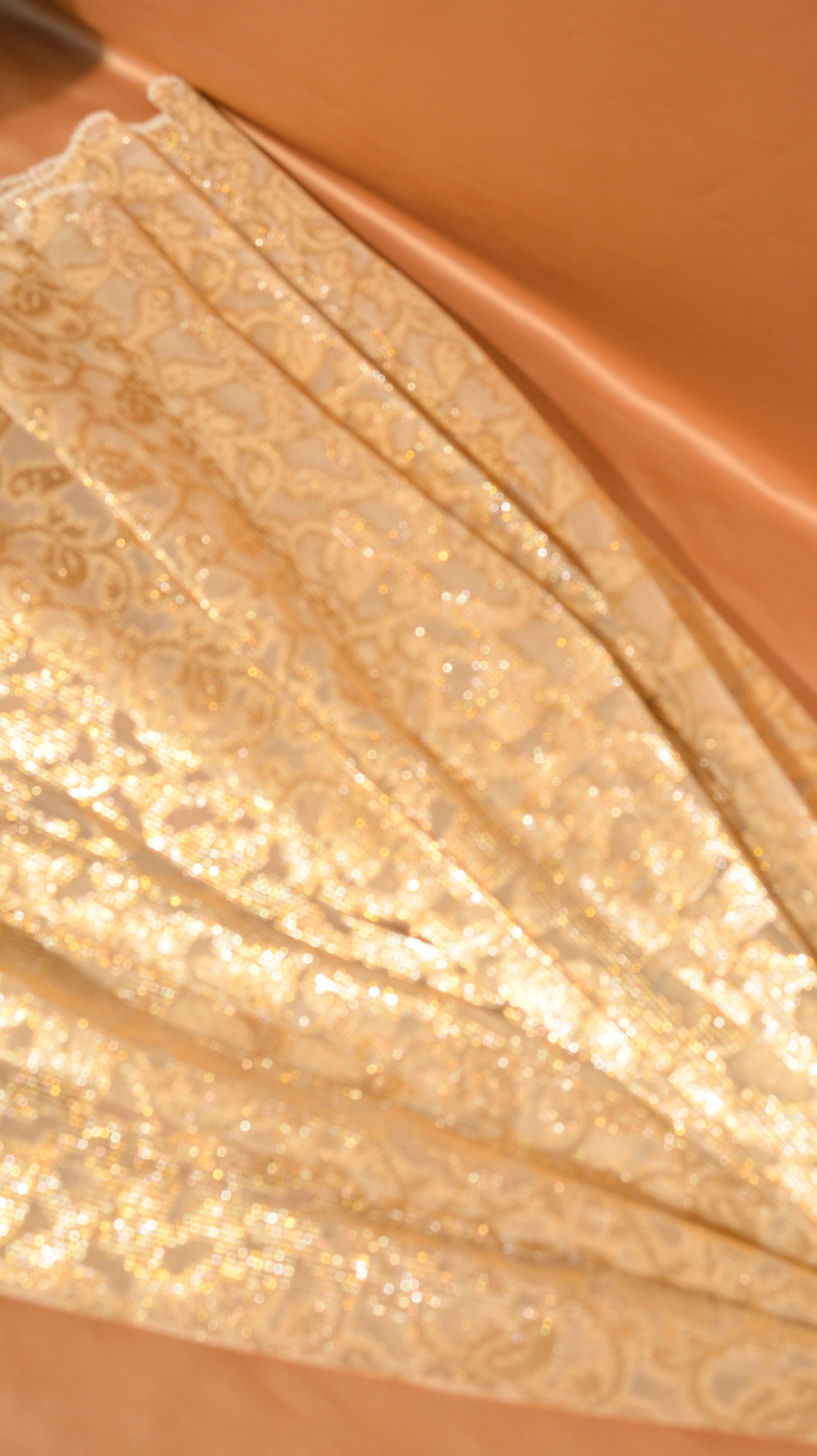 Lurex-Infused Plissé Crinkle Chiffon