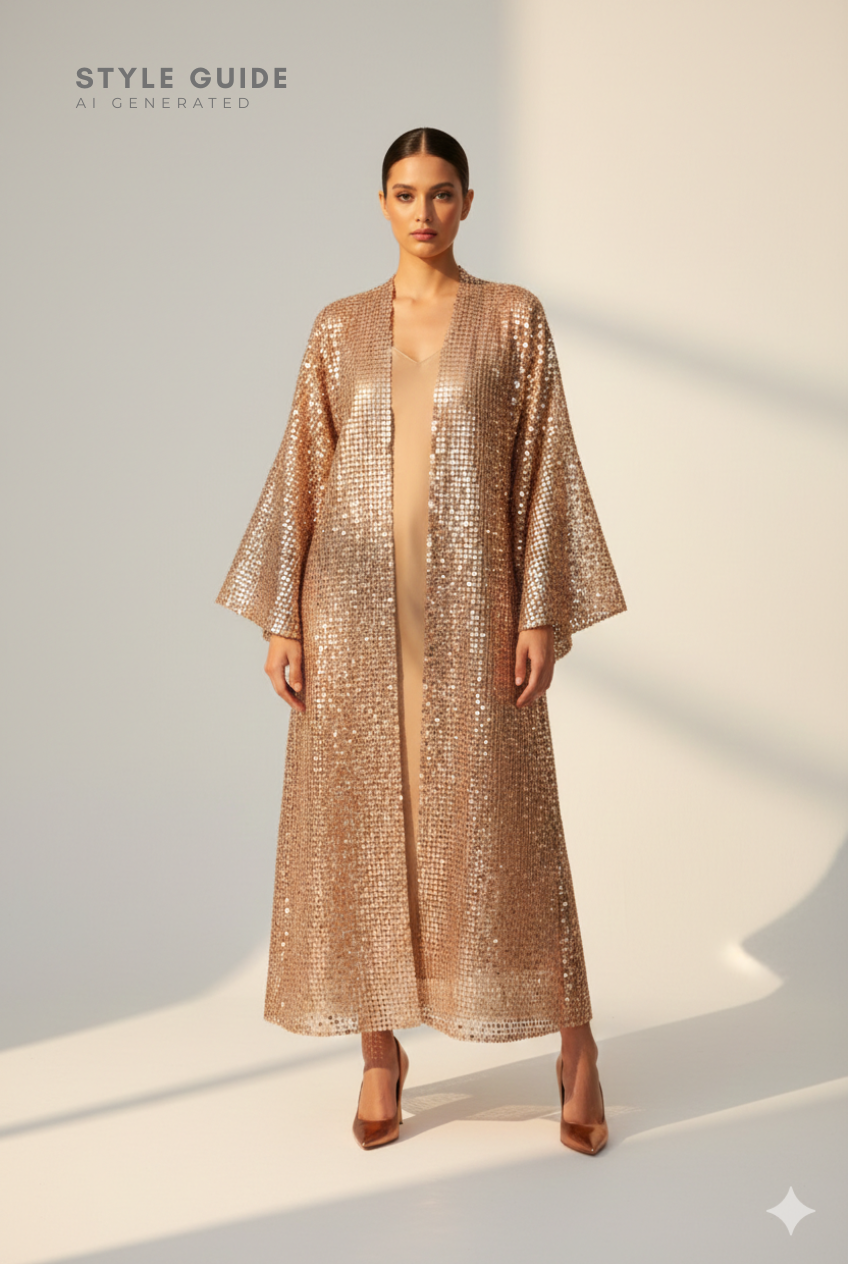 Interlocking Sequin Mesh Fabric: Metallic Sequin Web