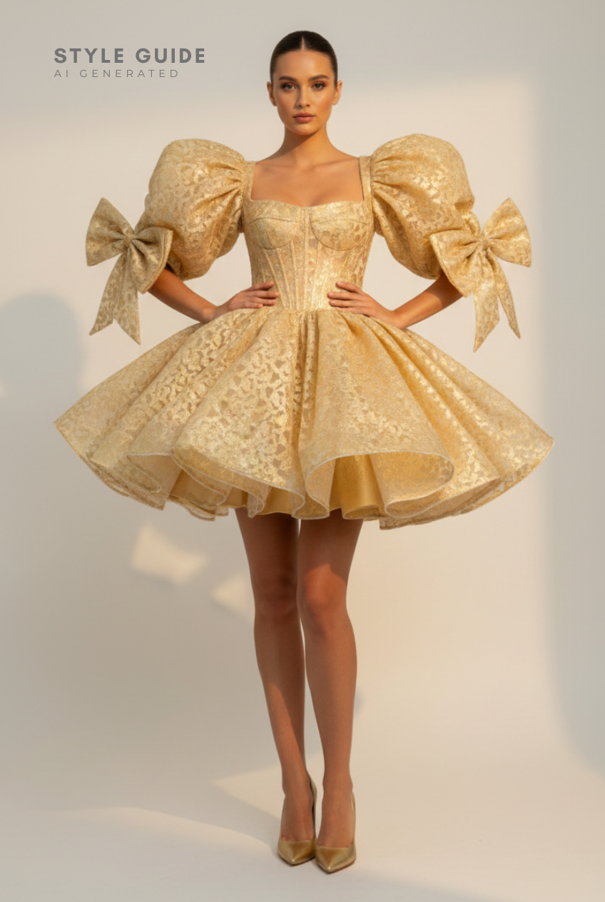 Lurex-Infused Plissé Crinkle Chiffon