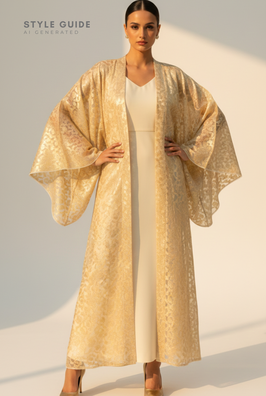 Lurex-Infused Plissé Crinkle Chiffon